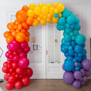 Regenboog organic ballonnen boog - Afbeelding 3