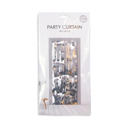 Party curtain 100x240cm - Flame Retardent-Silver