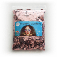Metallic confetti 10mm Rond 250 gram Rose Gold