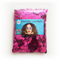 Metallic confetti 10mm Rond 250 gram Hot Pink