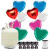 Helium tank set met hart ballonnen