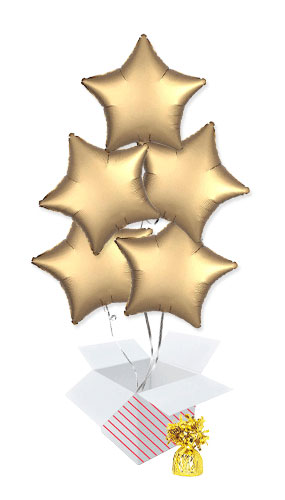 Ballon boeket van 5 luxe folie ballonnen incl. ballongewicht