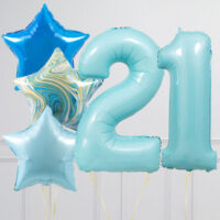 Folie ballon cijfer set + gratis gewichten