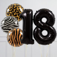 Folie cijfer 1 meter incl. Jungle set