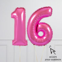 folie cijfers helium gevuld (met gratis ballon gewicht)