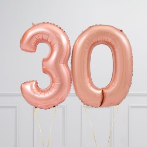 Folie cijfer 68cm / Happy birthday set met gratis ballongewichten - Afbeelding 10