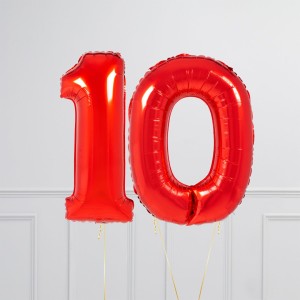 Folie cijfer 68cm / Happy birthday set met gratis ballongewichten - Afbeelding 13