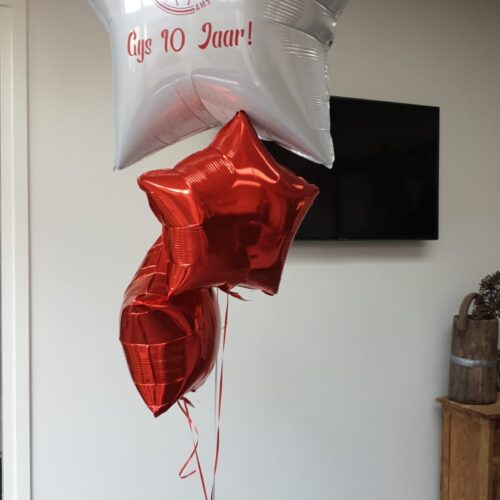 Gepersonaliseerd Hart of Ster ballon maat XXL