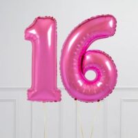 Balloncijfer Fuchsia roze