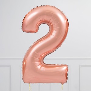 Ballon cijfer Rosegold 102 cm - Afbeelding 3