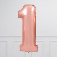 Alternative view of Ballon cijfer Rosegold 102 cm