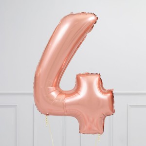 Ballon cijfer Rosegold 102 cm - Afbeelding 5