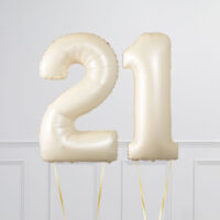 Balloncijfer Cream 102cm