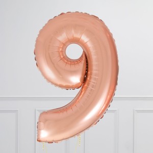 Ballon cijfer Rosegold 102 cm - Afbeelding 10
