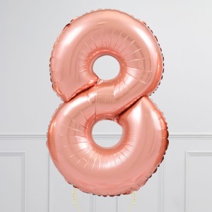 Ballon cijfer Rosegold 102 cm - Afbeelding 9