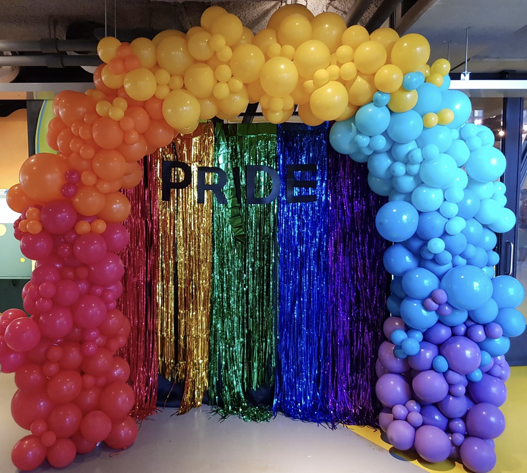 Regenboog organic ballonnen boog