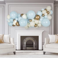 Organic ballonslinger Blue-gold-cream