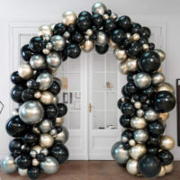 Organic Champagne-zwart ballonboog