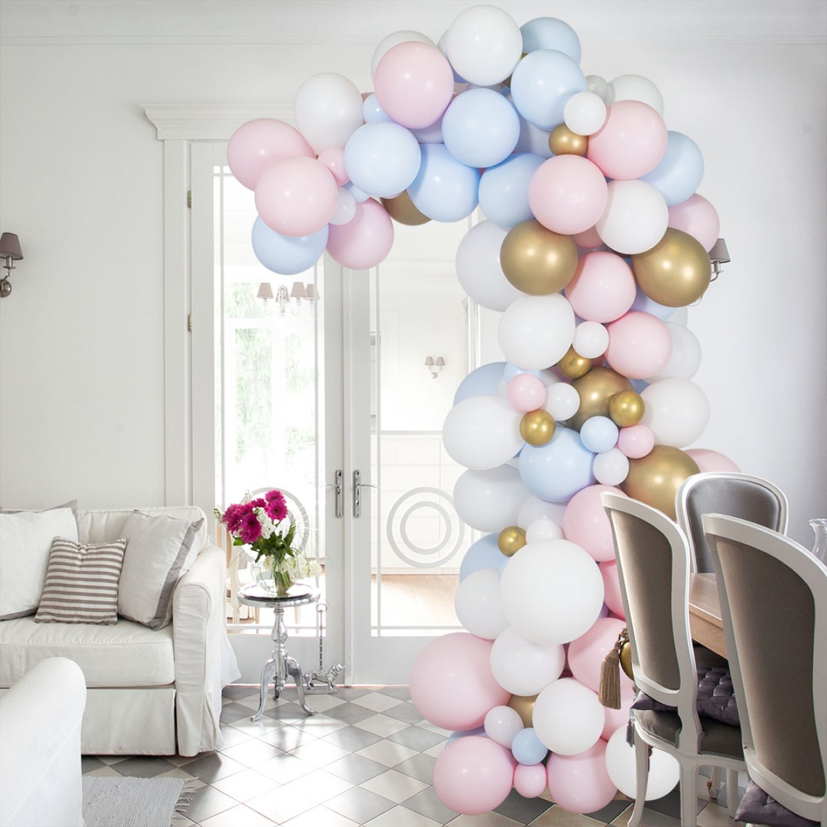 Organic babyshower balloonwave