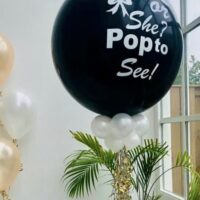 Gender reveal ballon 80cm He or She zelf samenstellen.