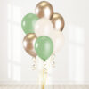 Helium ballon set Eucalyptus-goud-cream