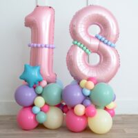 Cijfer decoratie pastel