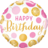 Birthday Pink & Gold Dots