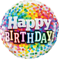 Happy Birthday Regenboog confetti