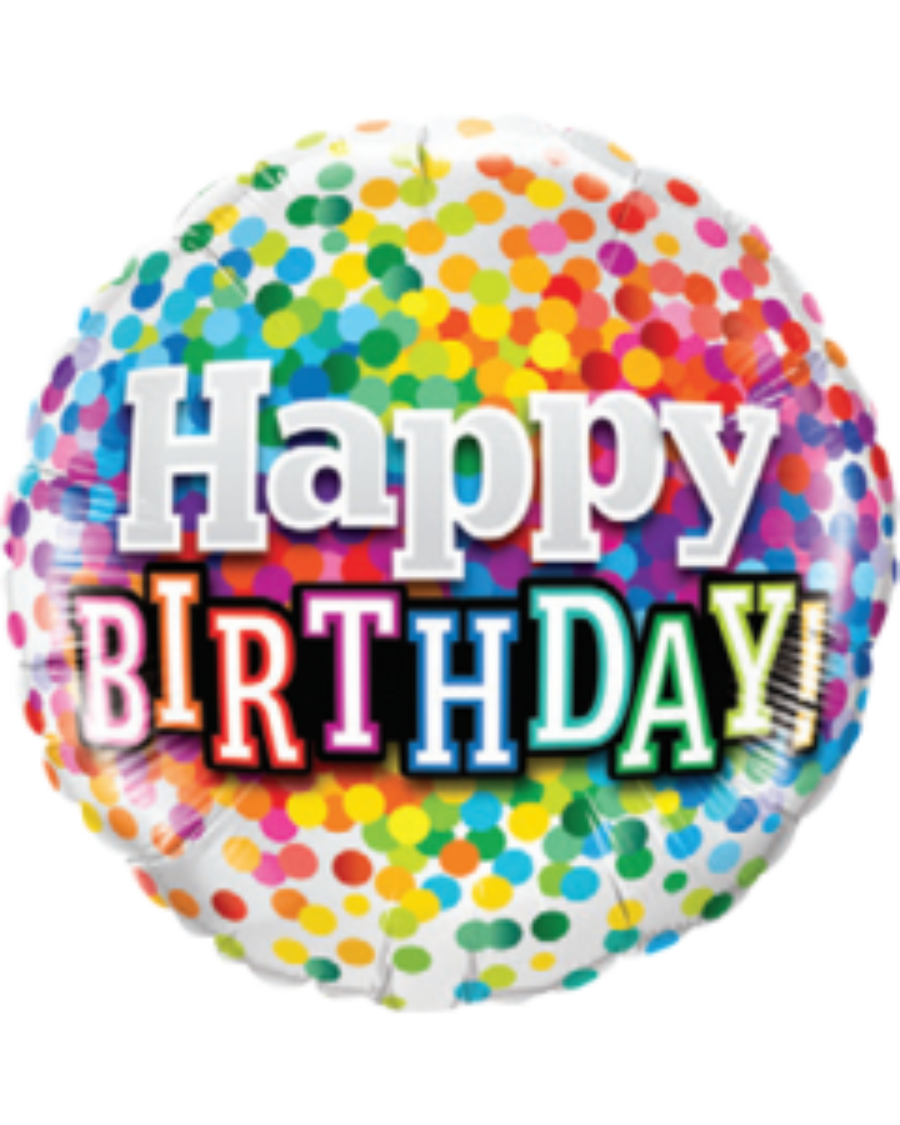 Happy Birthday Regenboog confetti