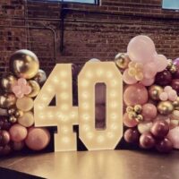 Dubbele led cijfers met decoratie