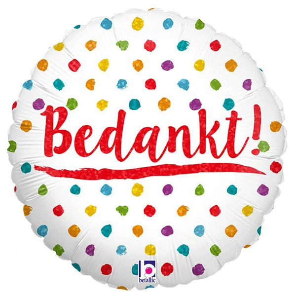 Folie ballon "Bedankt"