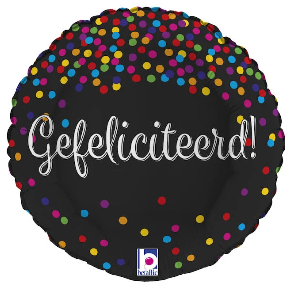 Folie ballon Gefeliciteerd"