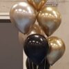 Ballon set Chrome goud-zwart-Chrome champagne