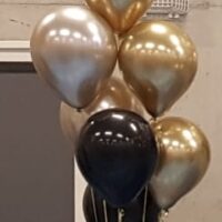 Ballon set Chrome goud-zwart-Chrome champagne