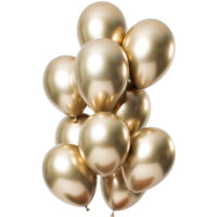 Helium cilinder + chrome/mirror Gouden ballonnen 12 st. (kopie)
