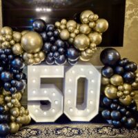 Alternative view of Dubbele led cijfers met luxe decoratie