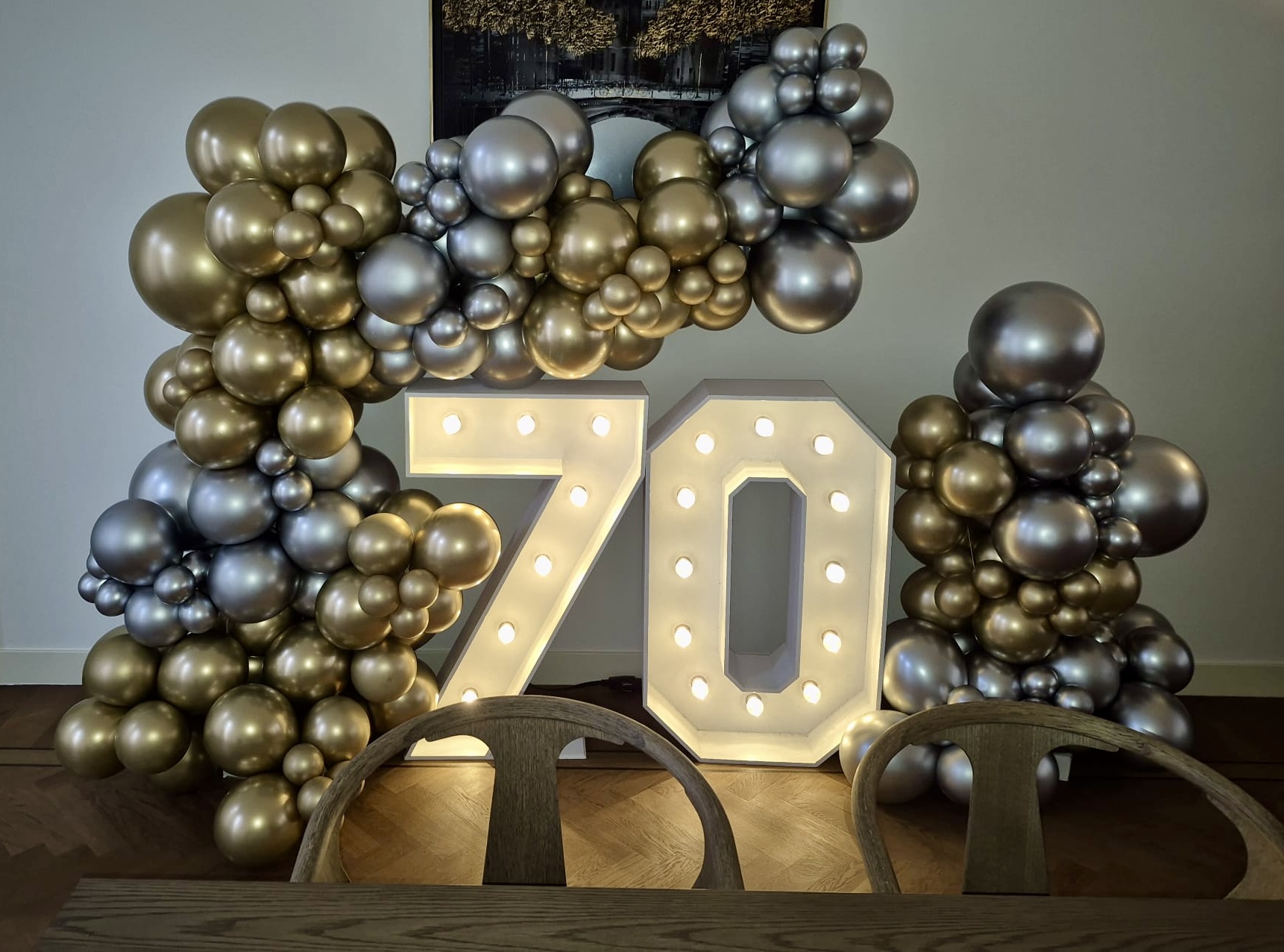 Dubbele led cijfers met luxe decoratie - Afbeelding 4