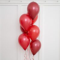 Alternative view of Helium ballon set Luxe Rood-metallic rood en imperial rood