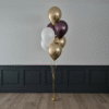 Helium ballon set Luxe Bordeaux-Wit-Goud per tros