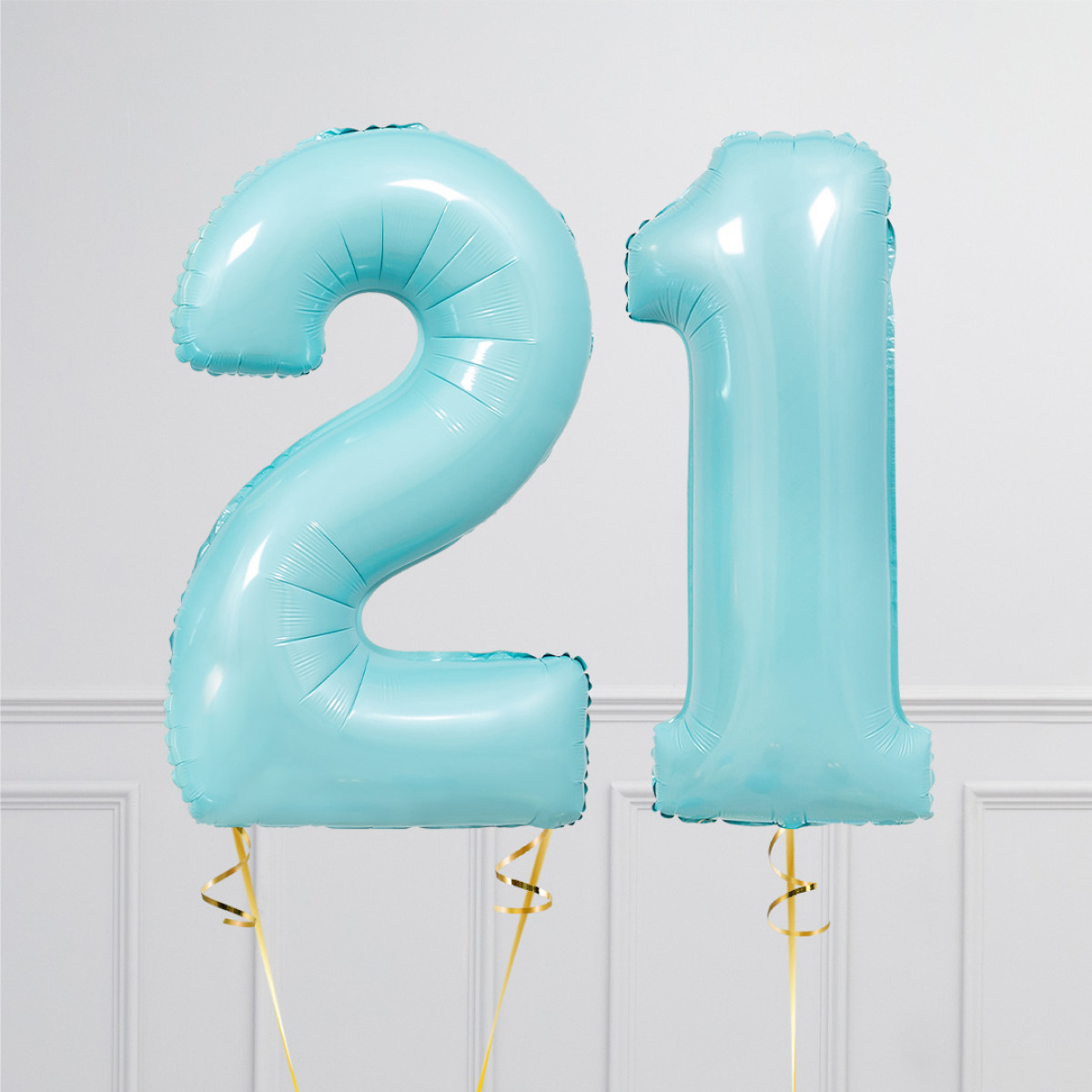 Balloncijfer licht Blauw 102cm